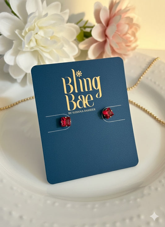 Ruby Radiance Studs