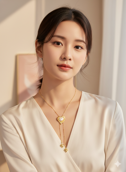 Eternal Heart Lariat Necklace