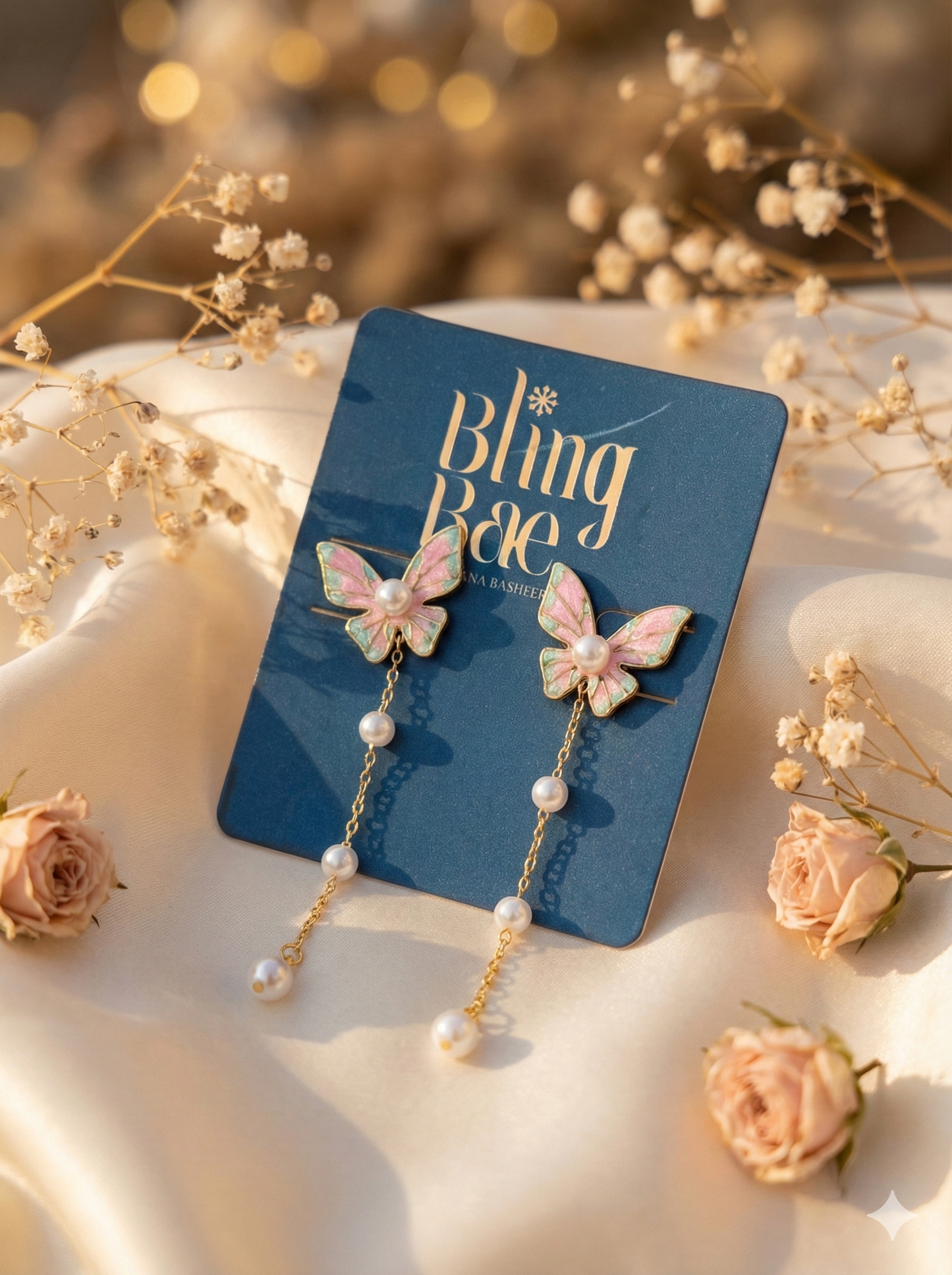 Pearl Flutter Drops Earrings