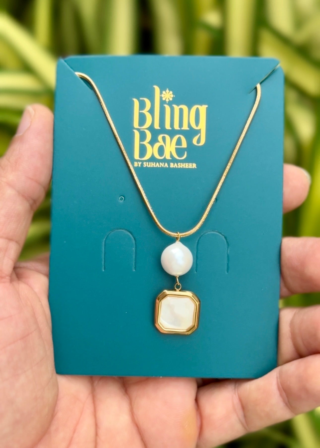 Pearl Charm Pendant Necklace ✨ (316L Grade)