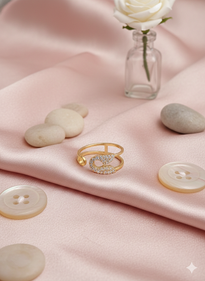 Glittering Pin Wrap Rings (Adjustable)