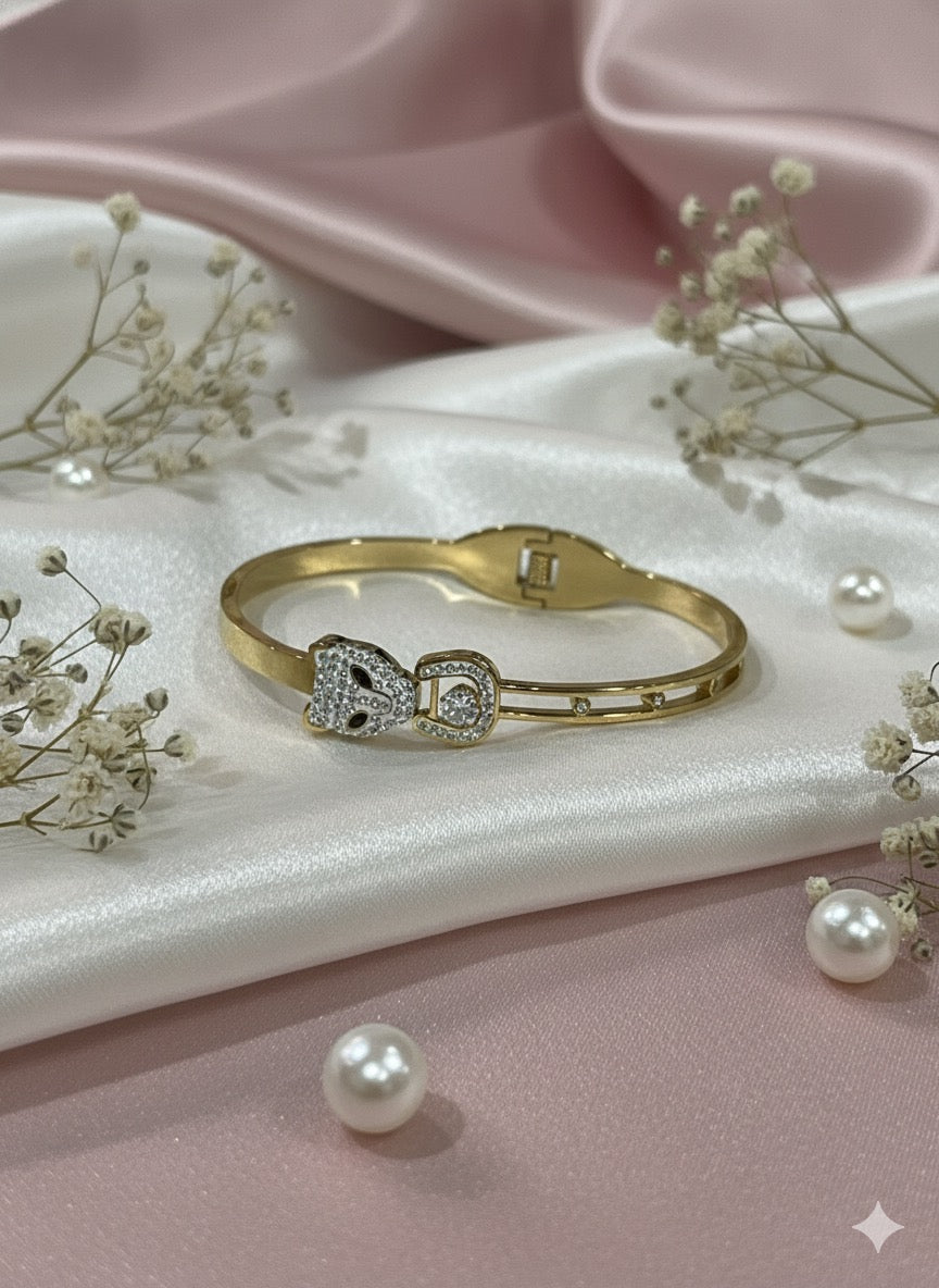 The Golden Jaguar Cuff Bangle