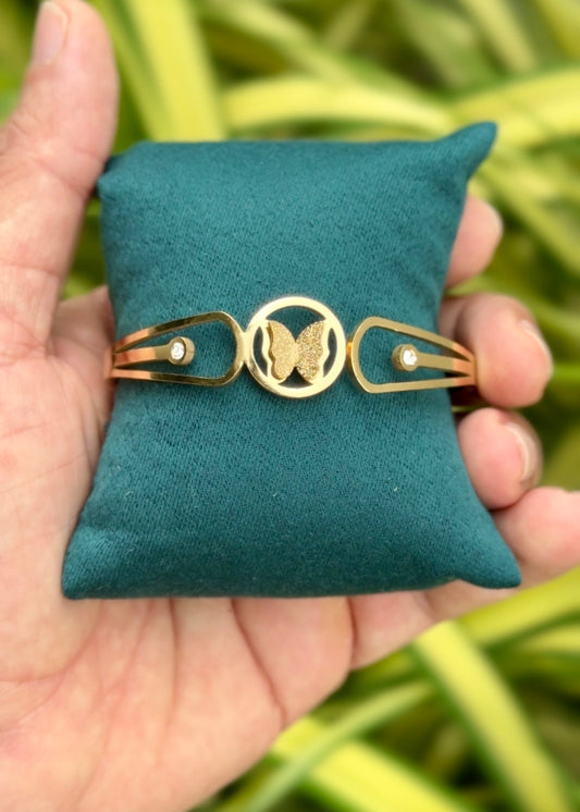 Butterfly Halo Cuff Bangle 🦋✨
