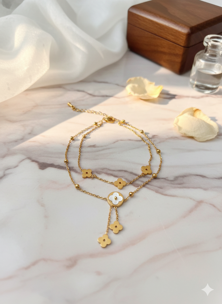 Petal Grace Anklet/Bracelet (Single Piece)