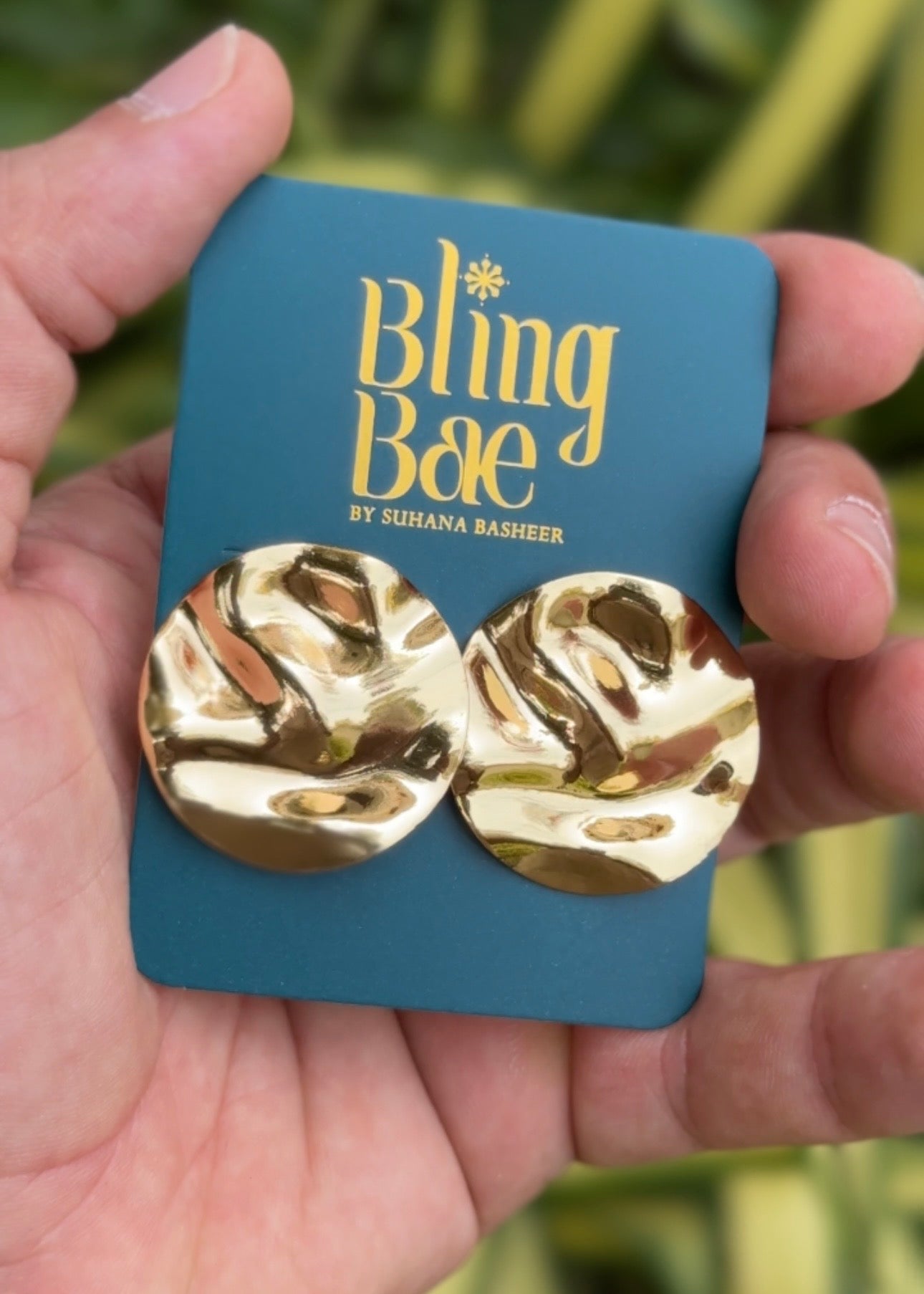 Molten Gold Disc Studs