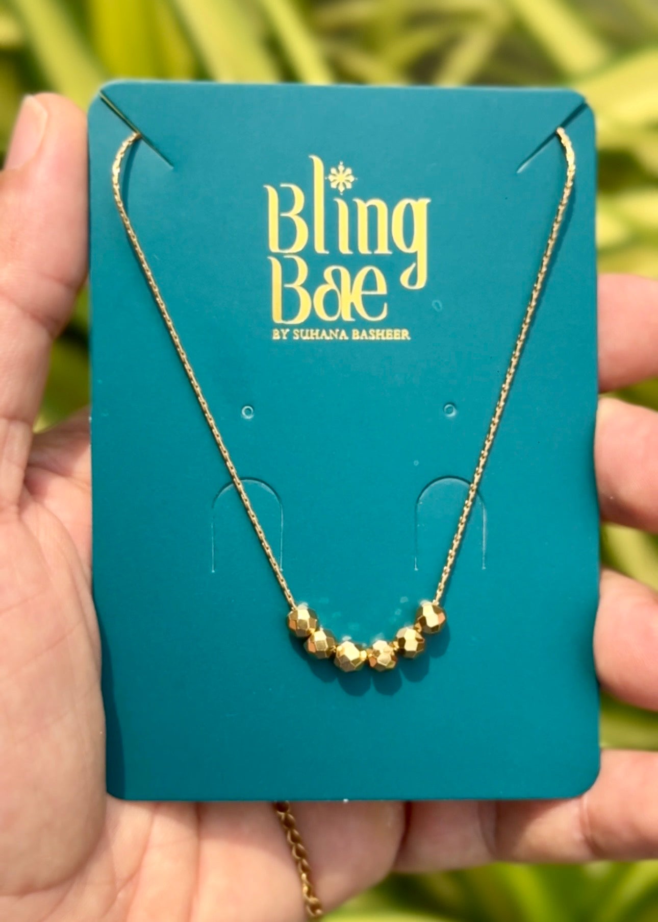 Golden Luxe Bead Necklace ✨ (316L Grade)