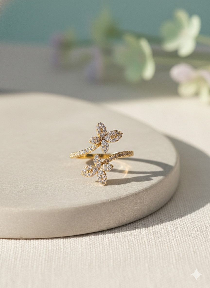 Twin Flora Rings (Adjustable)