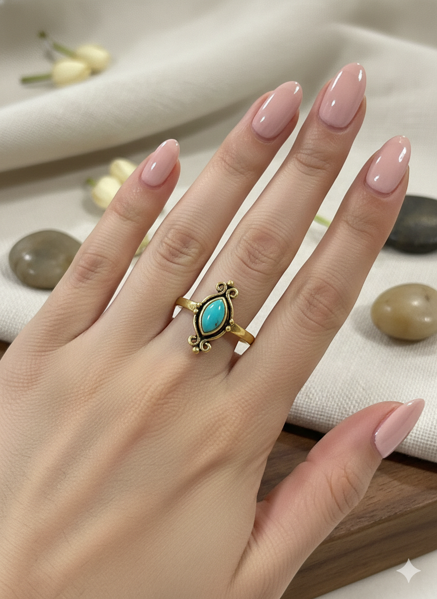 Turquoise Whisper Rings (Adjustable)