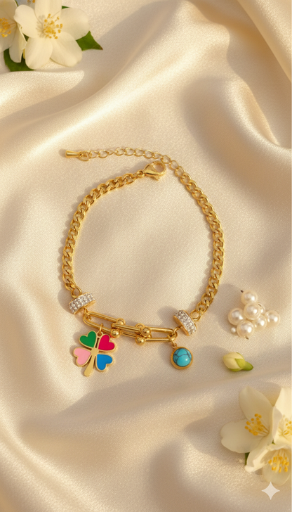 The Rainbow Clover Bracelets