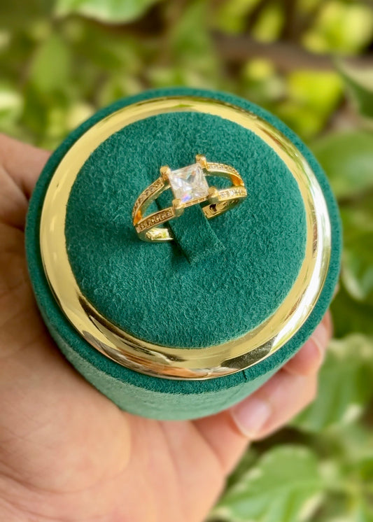 Radiant Princess Cushion Ring✨(Adjustable)