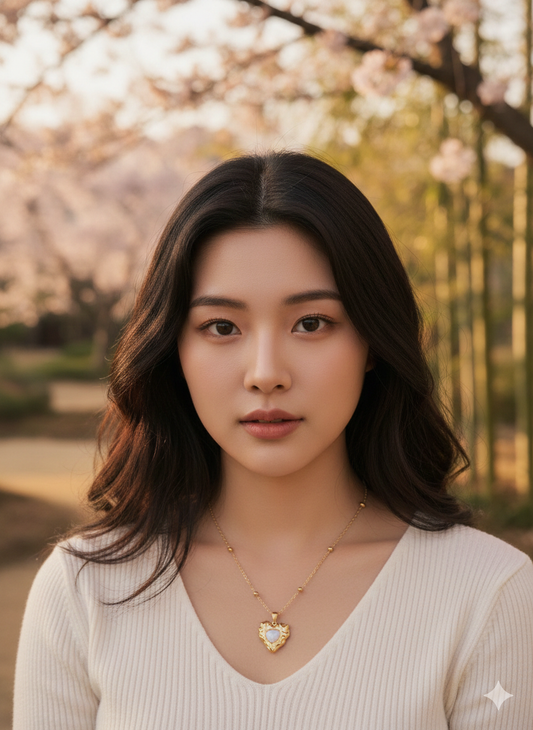 Vintage Glow Heart Necklace