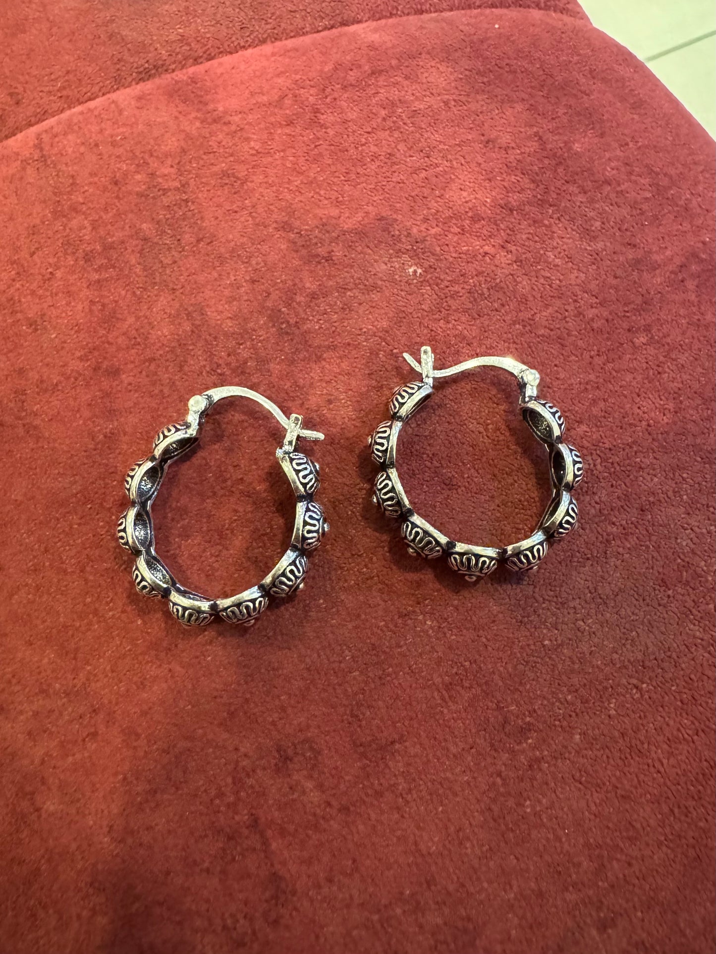 Rustic Rhythm Hoop Earrings