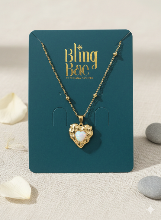 Vintage Glow Heart Necklace