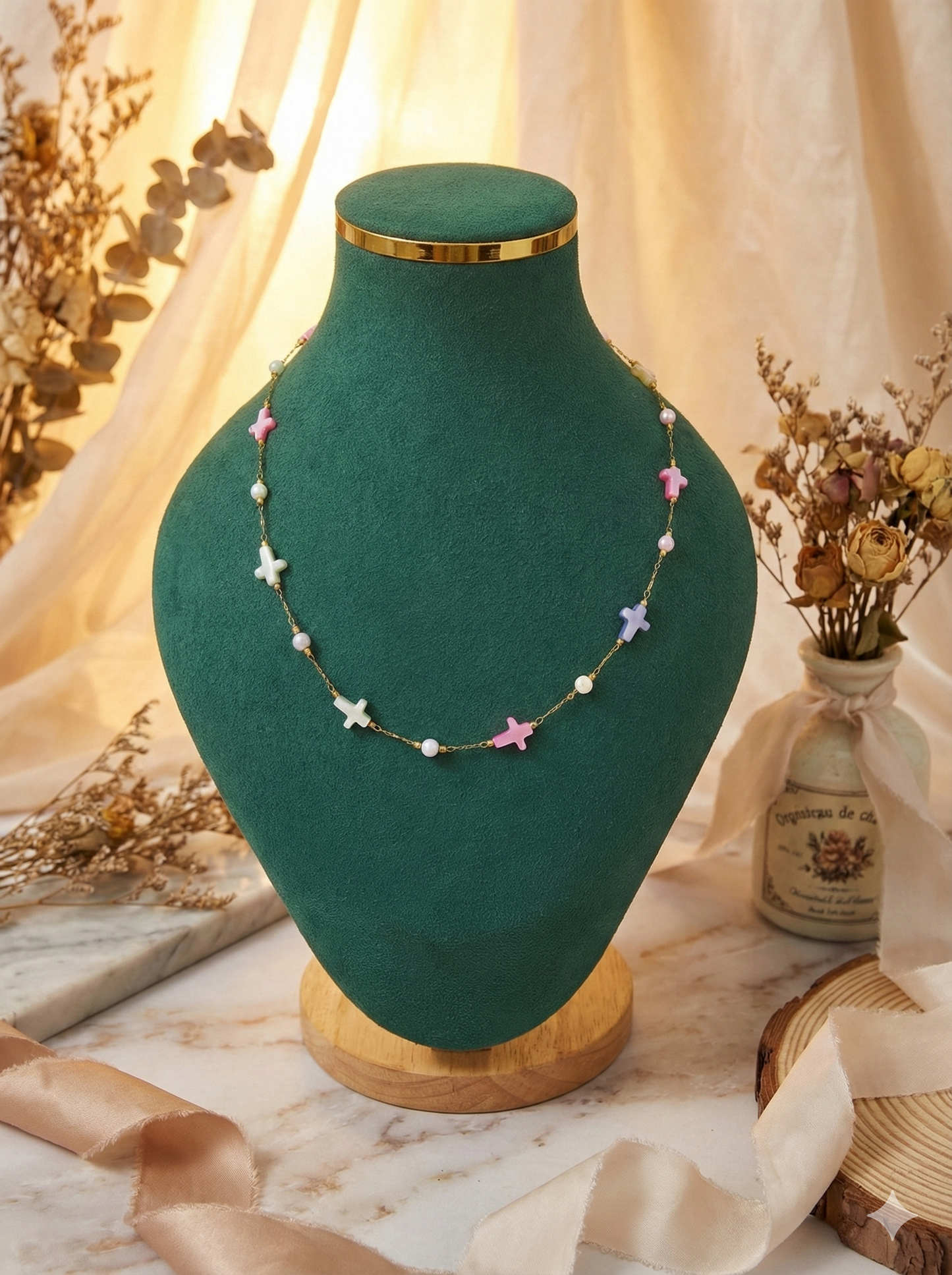 Cotton Candy Faith Necklace