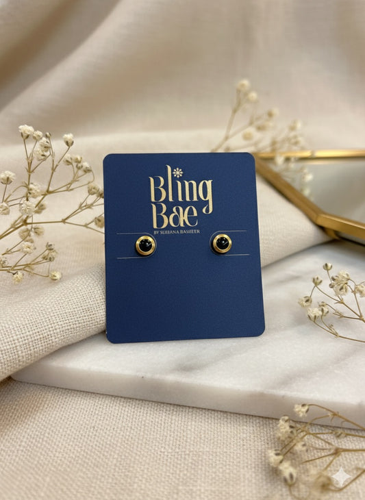 Midnight Gold Studs