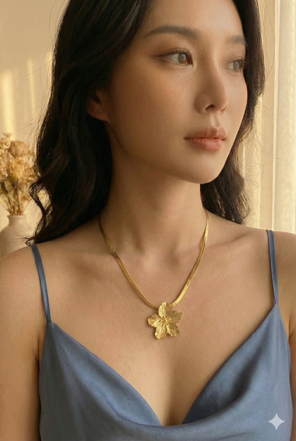 Golden Petal Necklace