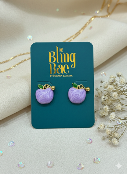 Lilac Apple Studs