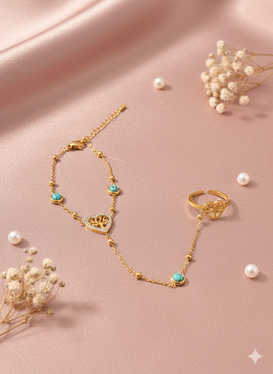 Turquoise Heart Ring Bracelets