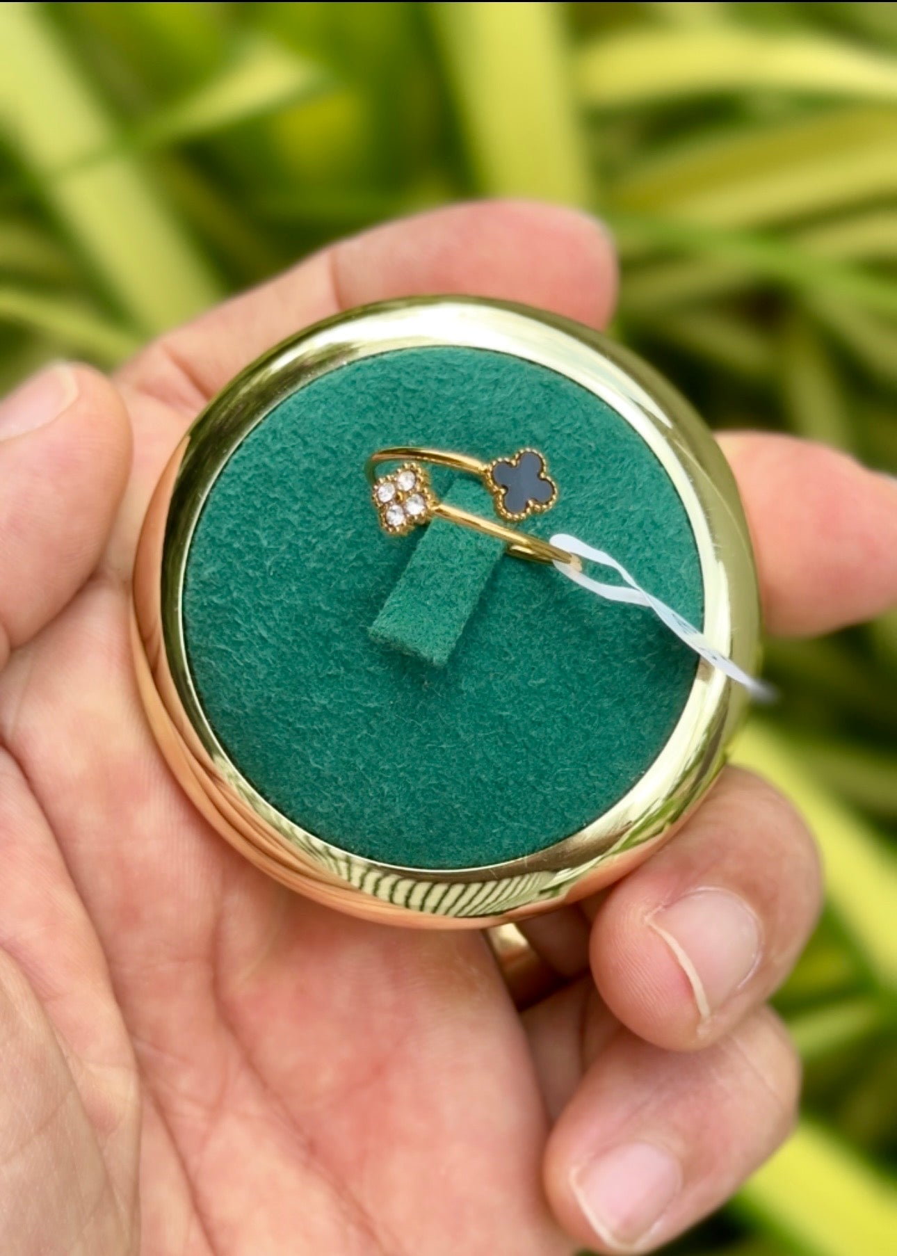 Clover Duo Open Ring 🍀✨ (316L Grade)