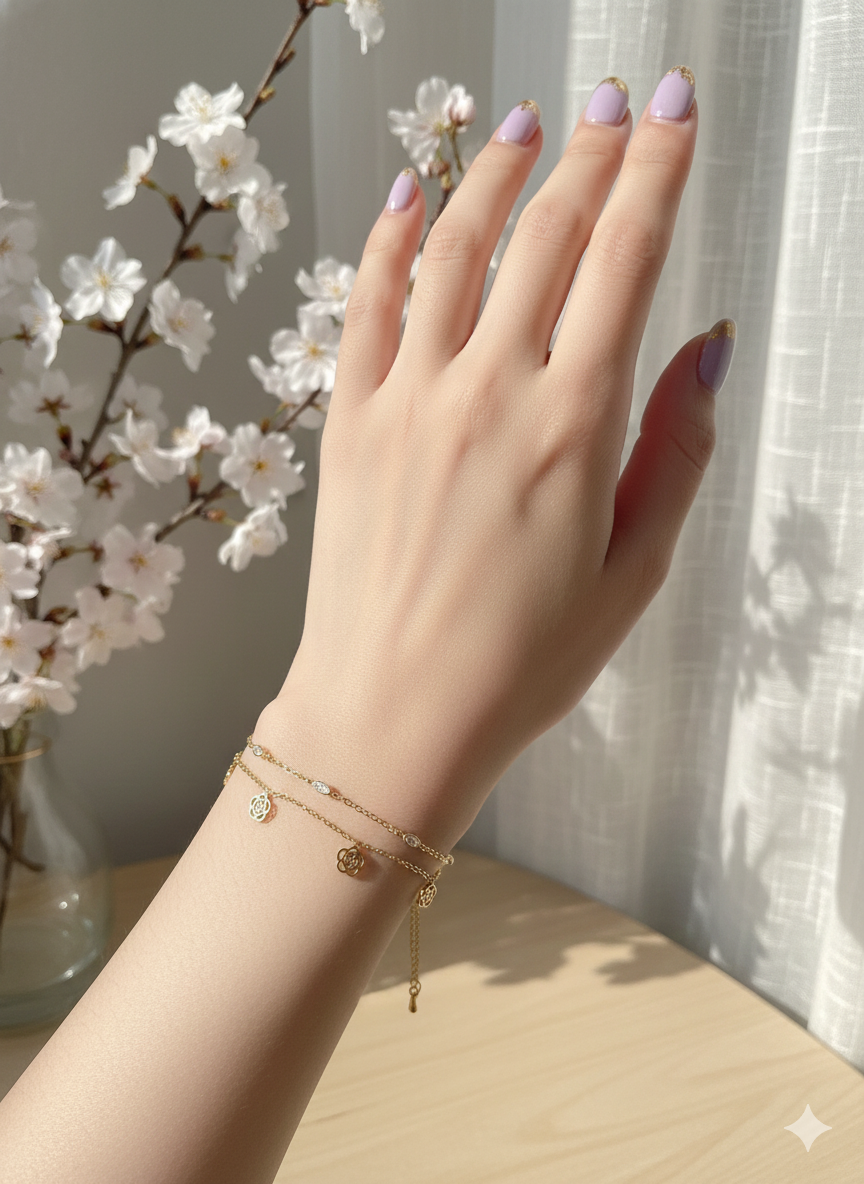 Rosetta Bloom Anklet/Bracelet (Single Piece)