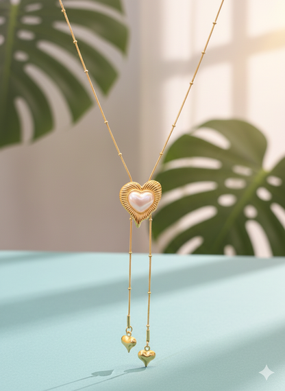 Eternal Heart Lariat Necklace