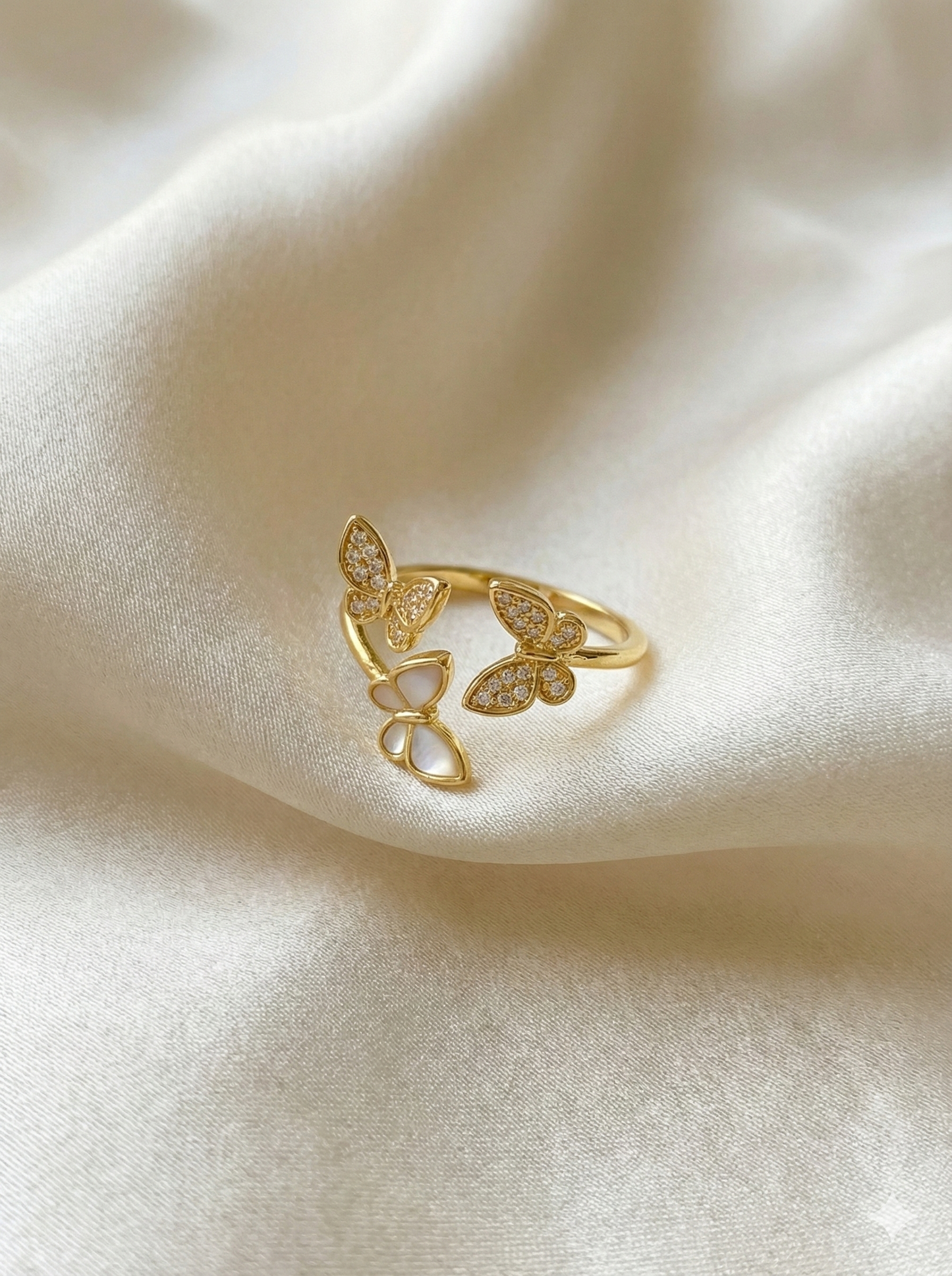 Twin Butterfly Rings (Adjustable)