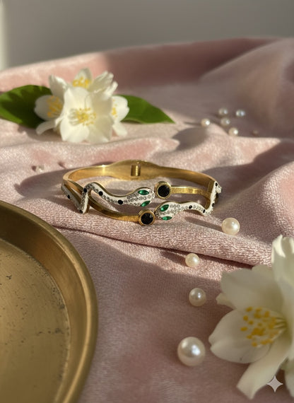Serpent's Embrace Cuff Bangle