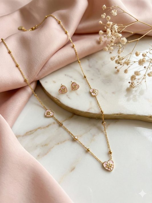 Starlit Love Necklace & Earrings Set