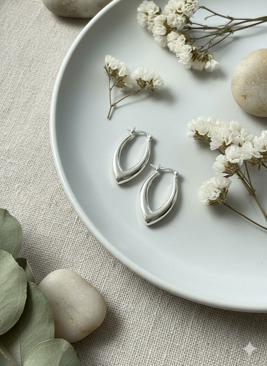 Luna Edge Statement Hoops Earrings