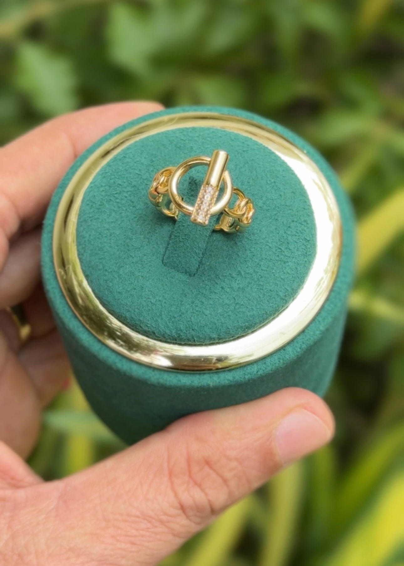 Luxe Lock Charm Rings (Adjustable)