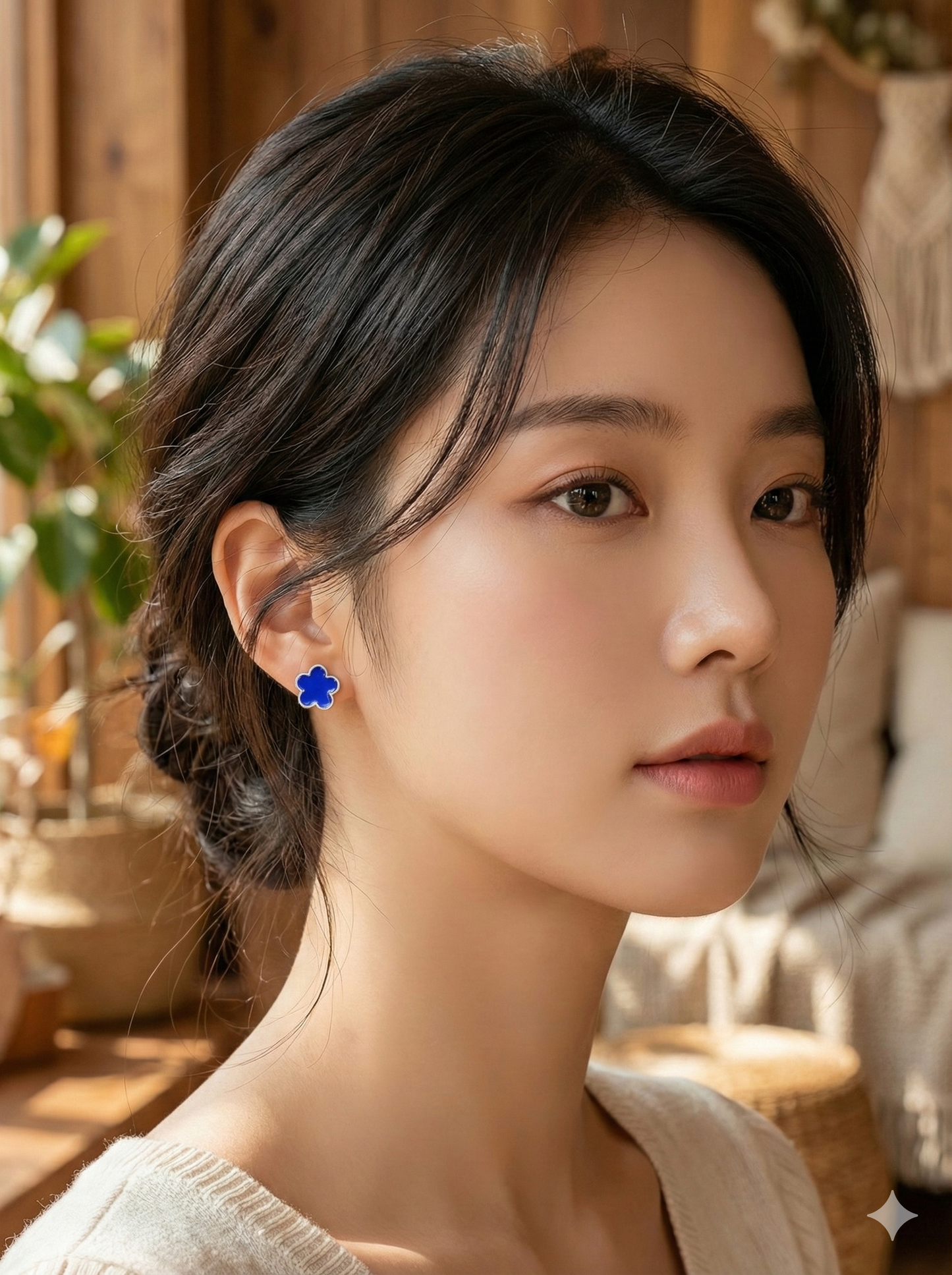 Azure Bloom Studs