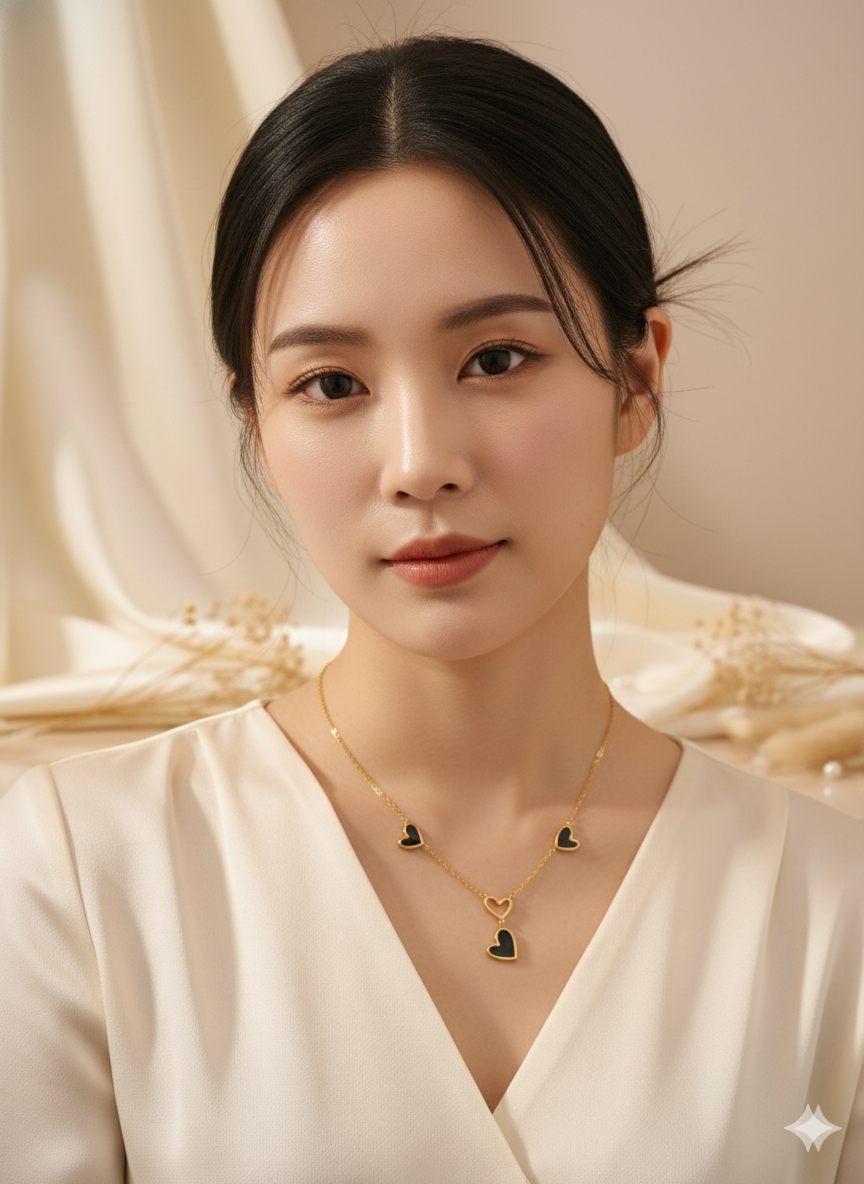 Midnight Hearts Necklace