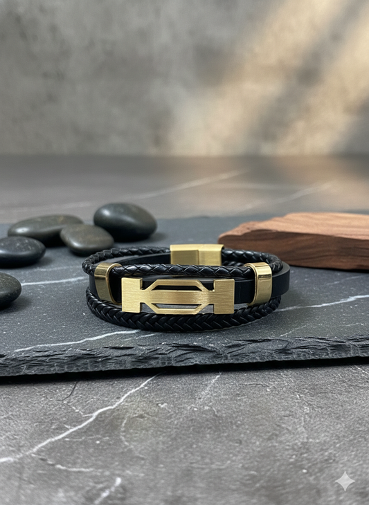 ForgeLink Gold Accent Wristbands