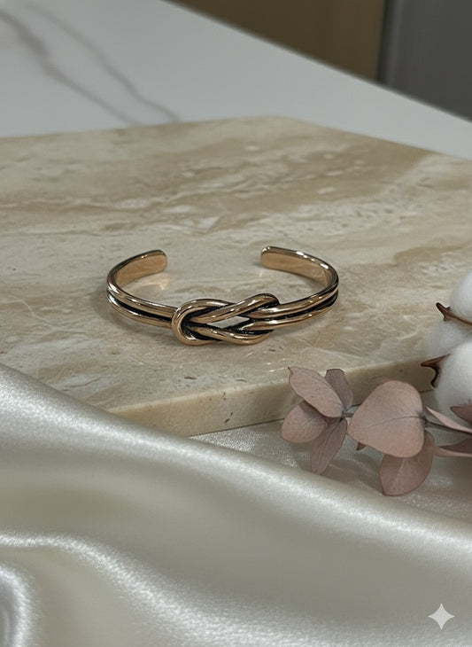 Infinity Knot Cuff Bangle (Copper color)