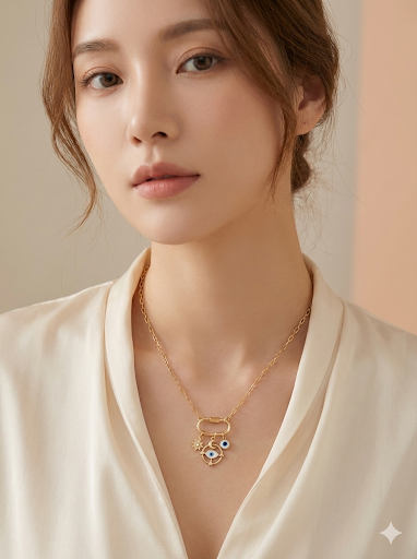 Evil Eye Orbit Necklace