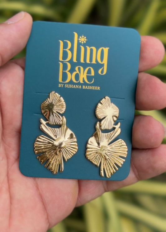 Golden Palm Luxe Drops Earrings