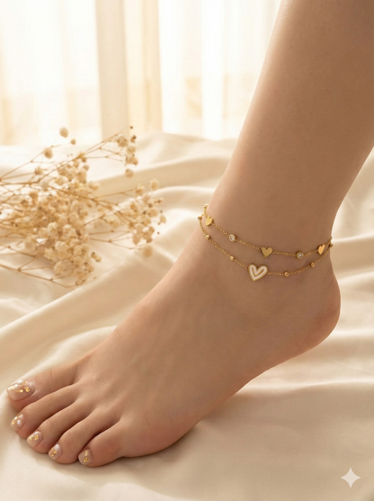 Heartfelt Glow Anklet/Bracelet (Single Piece)