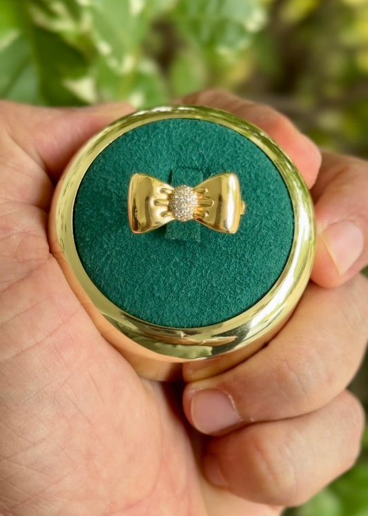 The Colette Pavé Bow Ring✨(Adjustable)