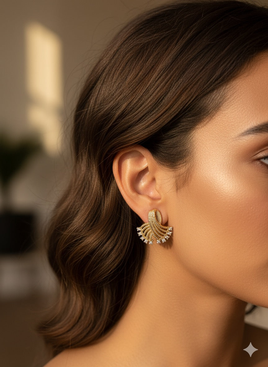 Sunburst Pave Earrings