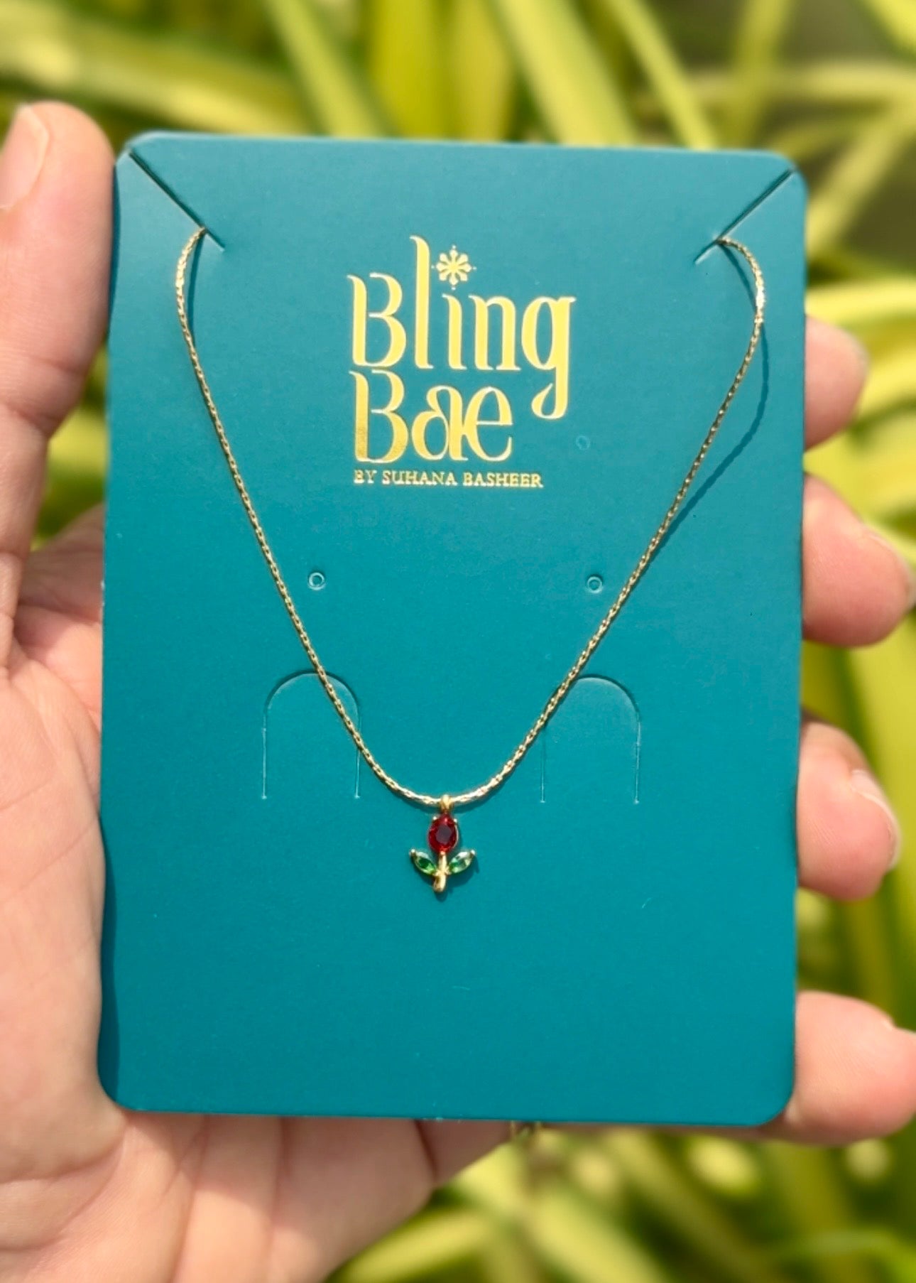 Scarlet Bloom Necklace ✨ (316L Grade)