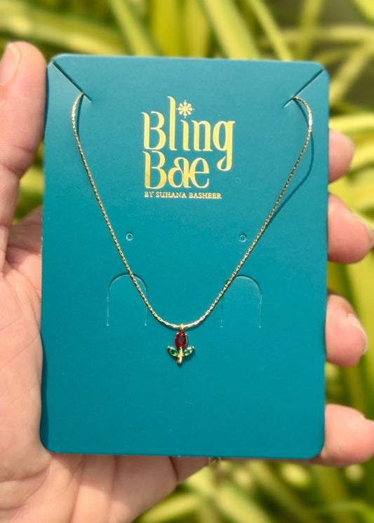Scarlet Bloom Necklace ✨ (316L Grade)