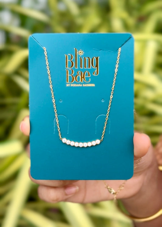 Crystal Curve Necklace ✨