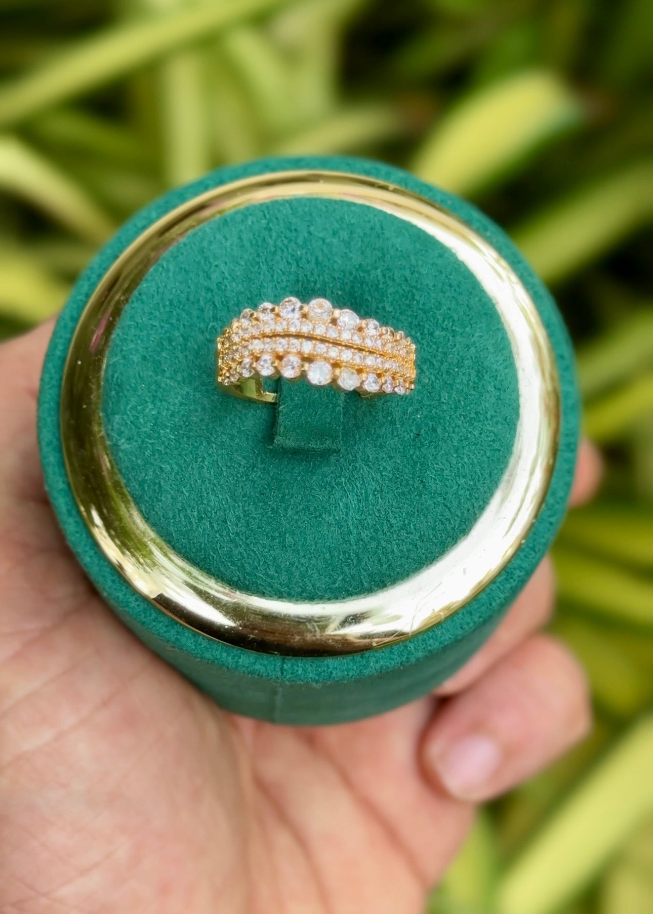 Celestial Crown Zircon Band Rings ✨ (Adjustable)