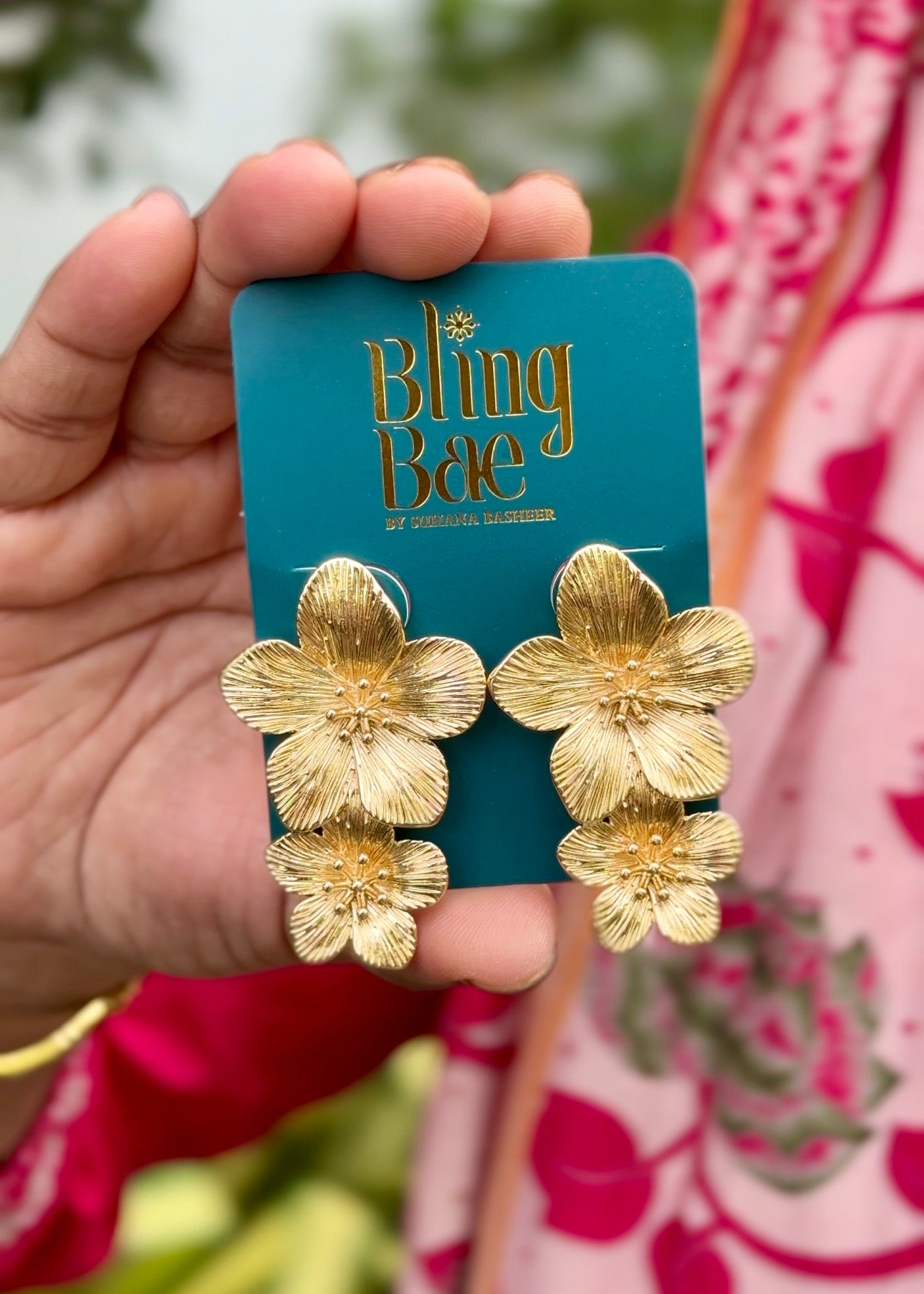 Golden Bloom Drop Earrings ✨