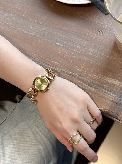 Scottie Geometric Gold Bracelet Watch (18k Gold Plated)