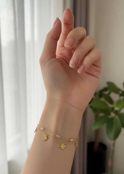 Lucky Clover Anklet/Bracelet (Single Piece)