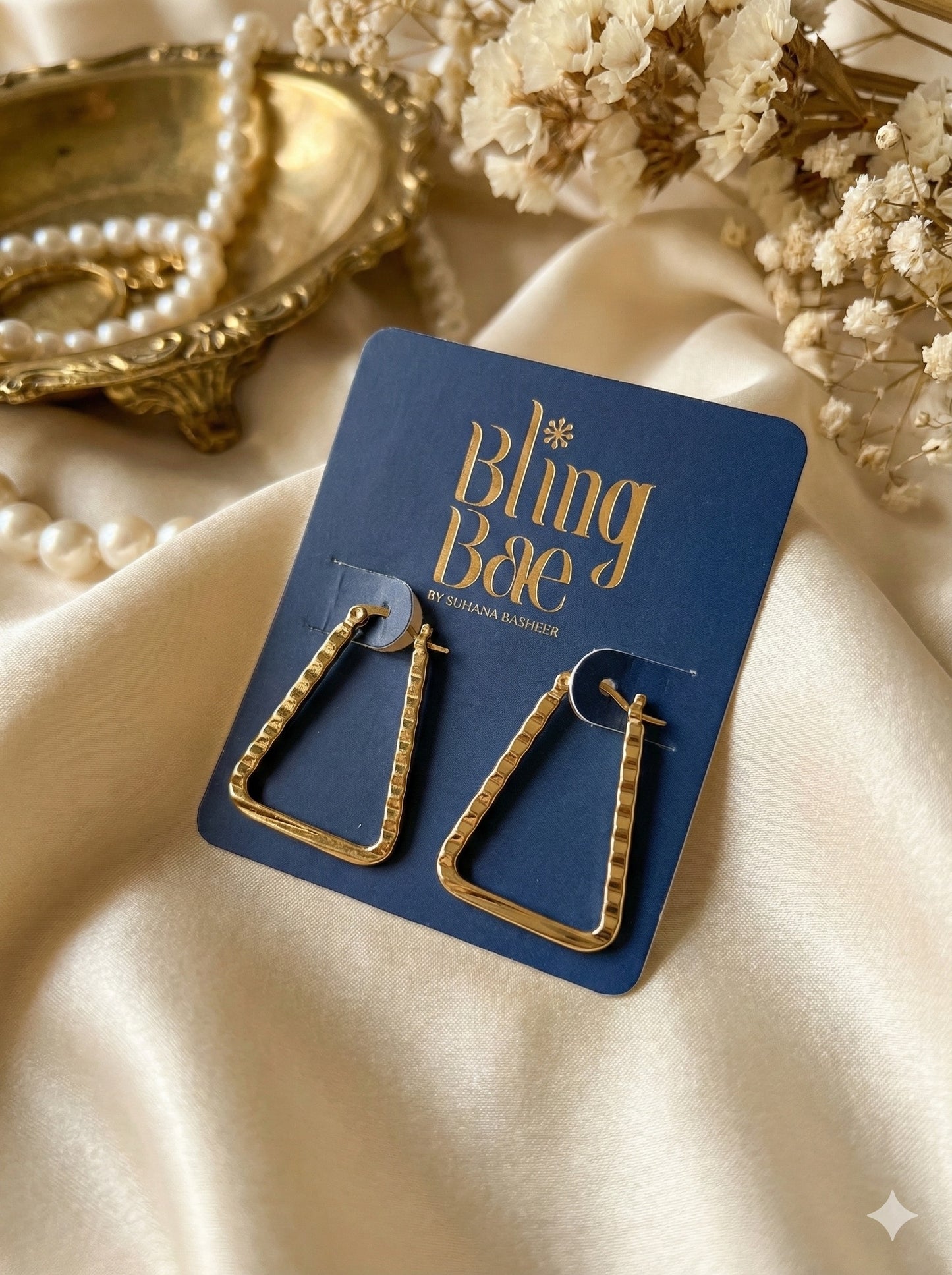 Gilded Edge Hoops Earrings