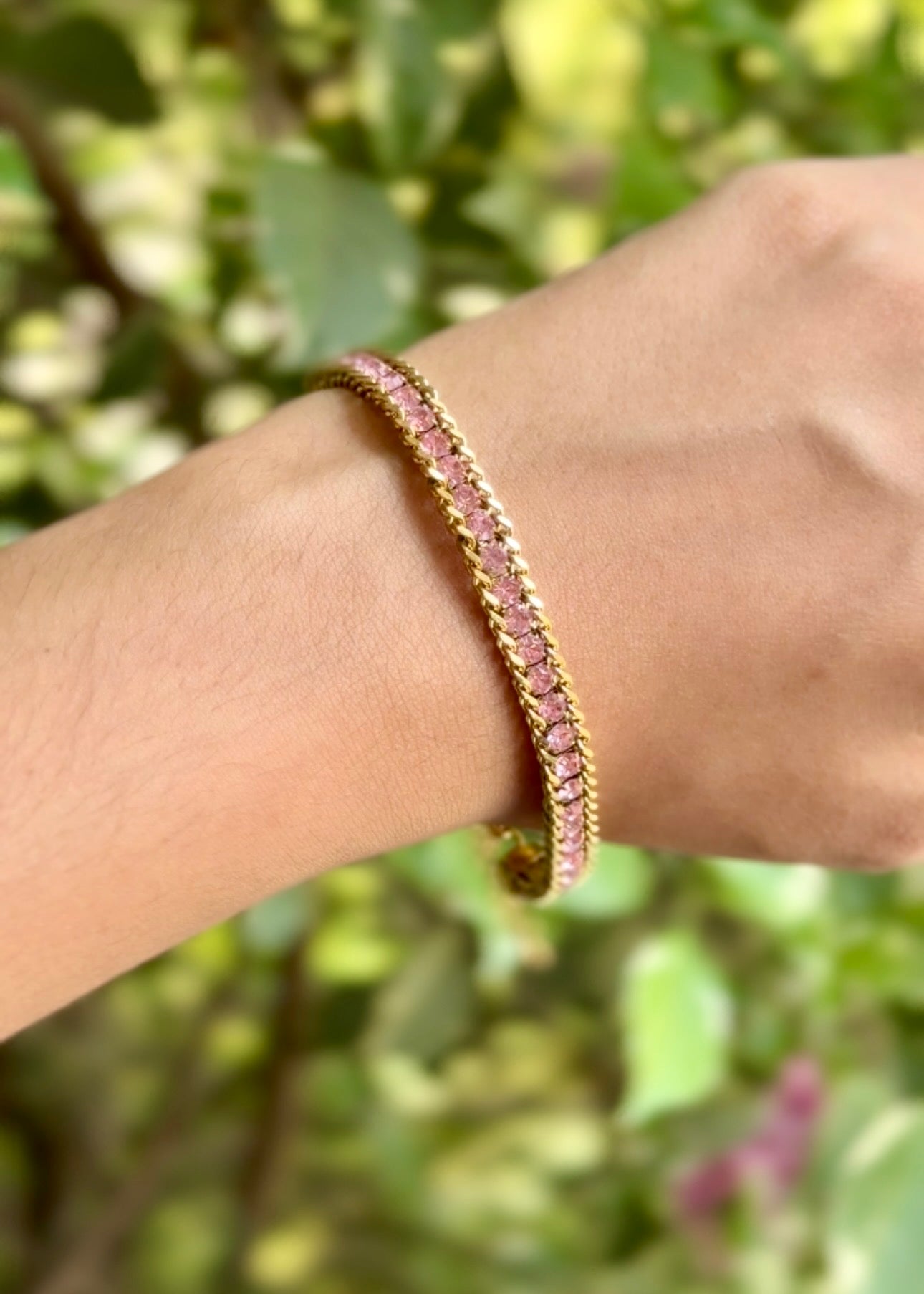 Blush Spark Tennis Bracelets 🌸✨