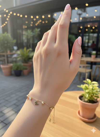 Butterfly Trail Anklet/Bracelet (Single Piece)