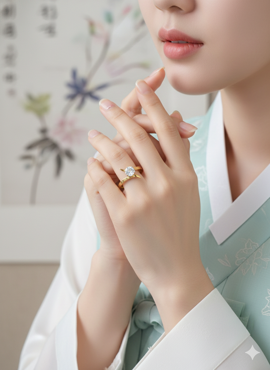 Aurora Curve Solitaire Rings